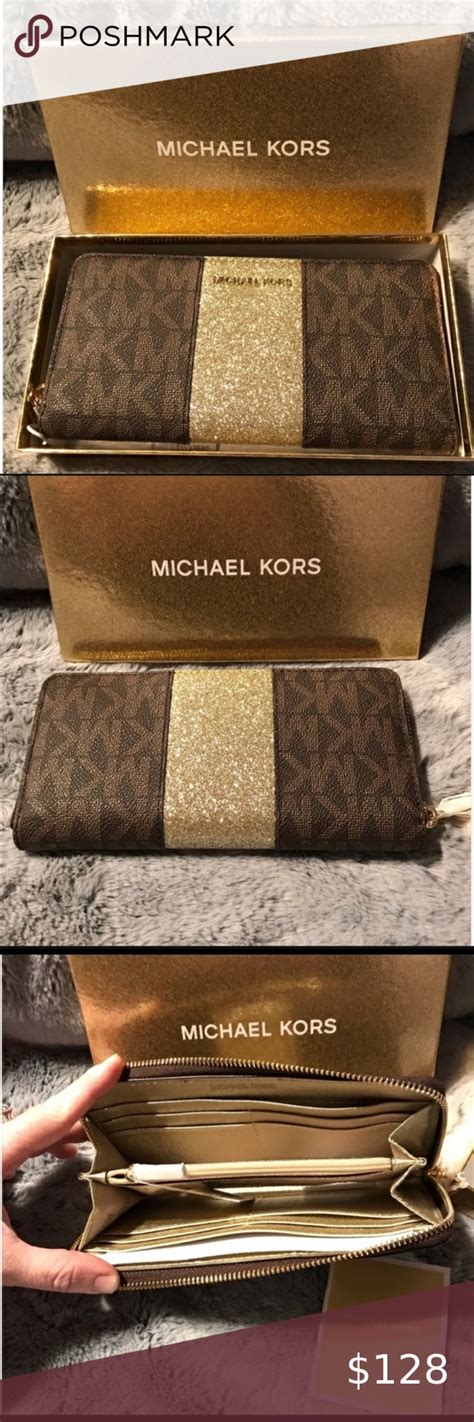 michael kors center stripe purse and wallet|Michael Kors dark cherry wallet.